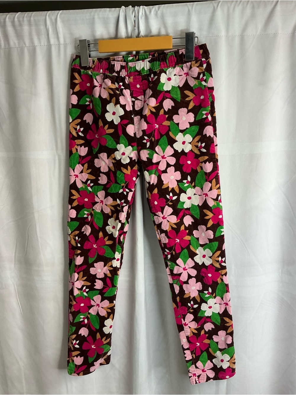 2347 - Gymboree Floral Stretch Leggings - Pink, Green & Brown